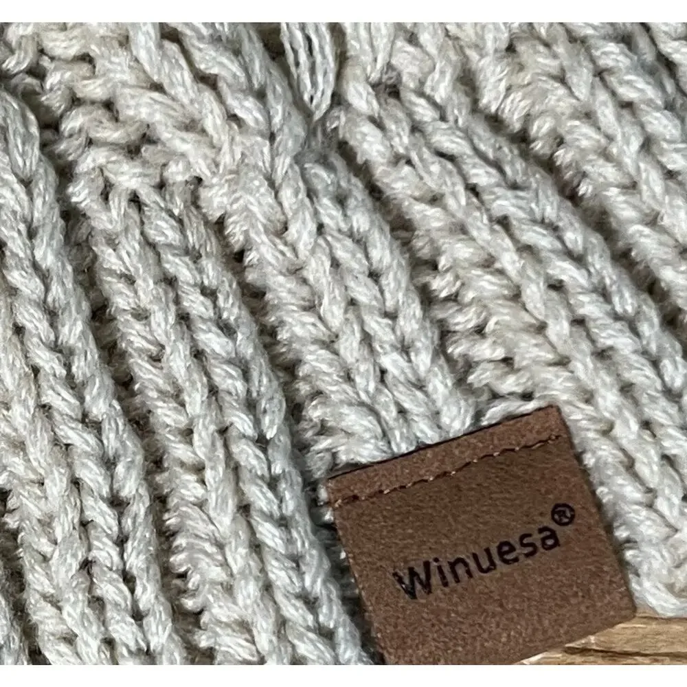 Winuesa Tan Knit Scarf NWOT